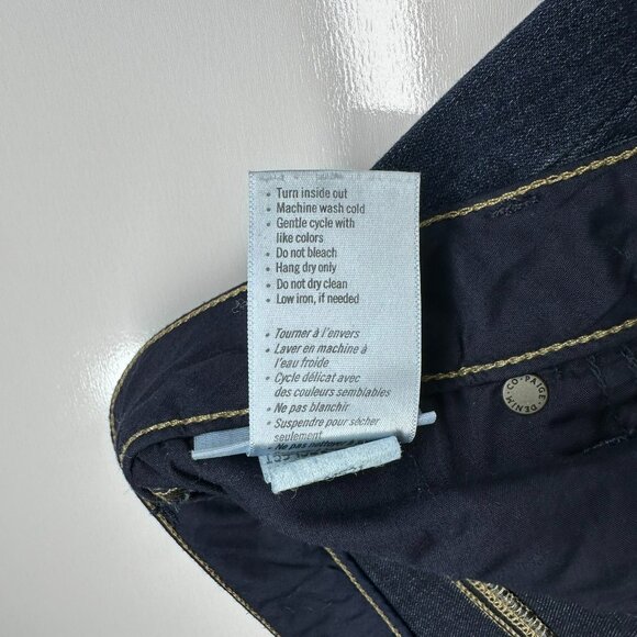 Paige High Rise Bell Canyon Women's Size 27 Dark Wash Flared Denim 34" Inseam - Picture 5 of 11